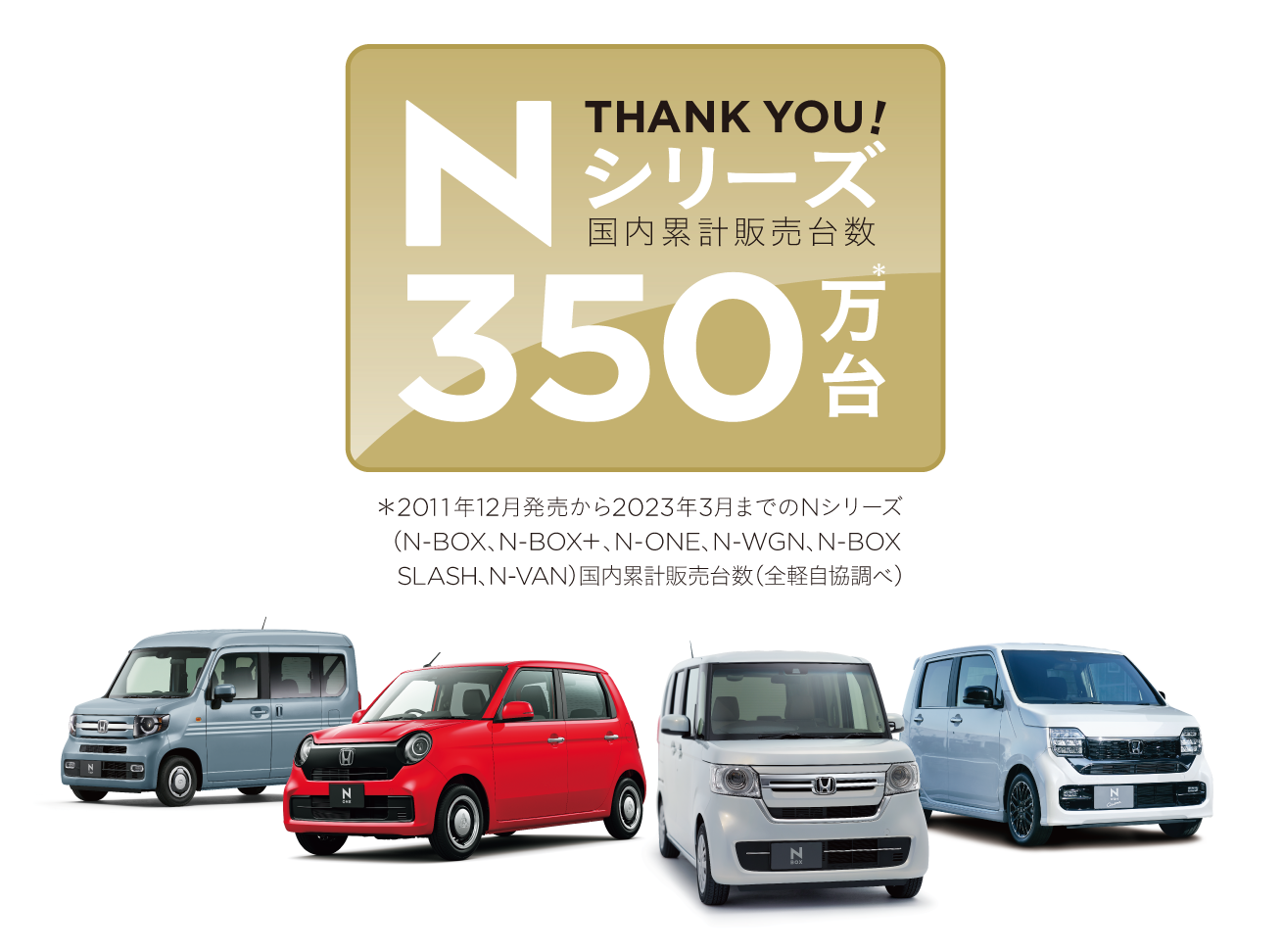 http://「N」シリーズの累計販売台数が350万台を突破　～「N-BOX」が2022年度%20新車販売台数%20第1位を獲得～